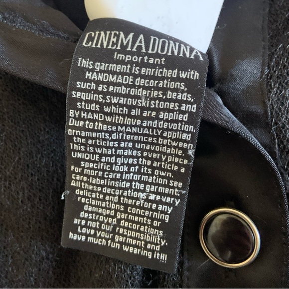 Cinema Donna vintage dress with Eagle embroidery and wild written in gemstones - Picture 5 of 7